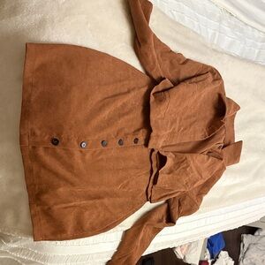 SHEIN Brown Button-Up Dress